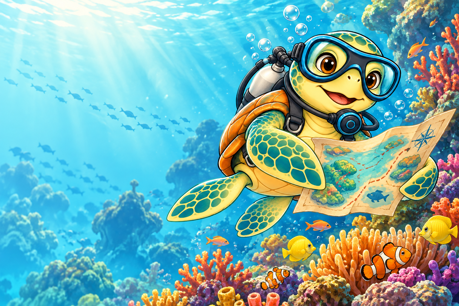 YouDive mascot introducing planning your dive