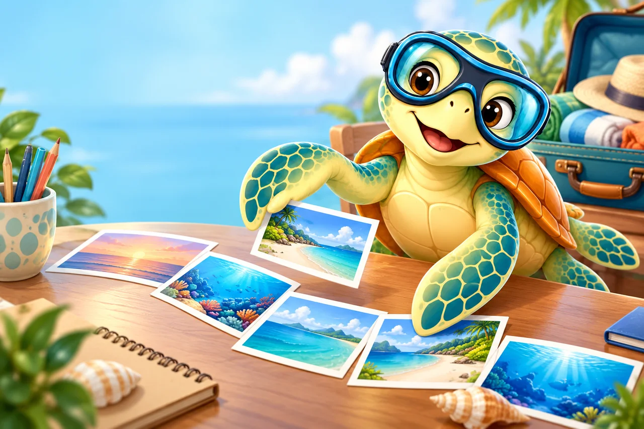 YouDive mascot illustration for Australian Dive Itineraries