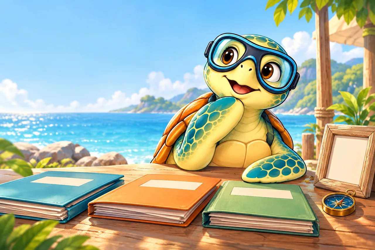 YouDive mascot illustration for How to Choose a Divemaster Internship