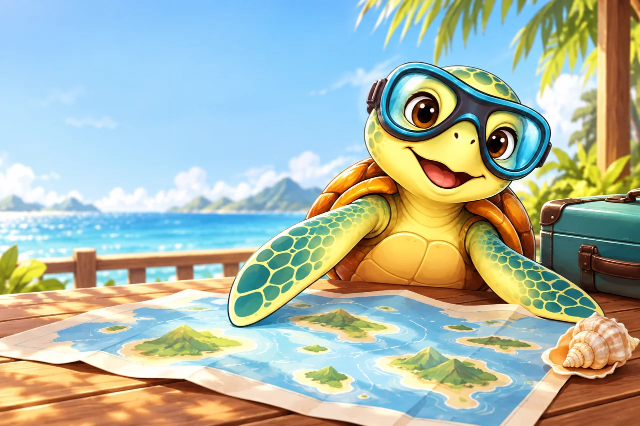 YouDive mascot illustration for How to Plan Your First Australian Dive Trip