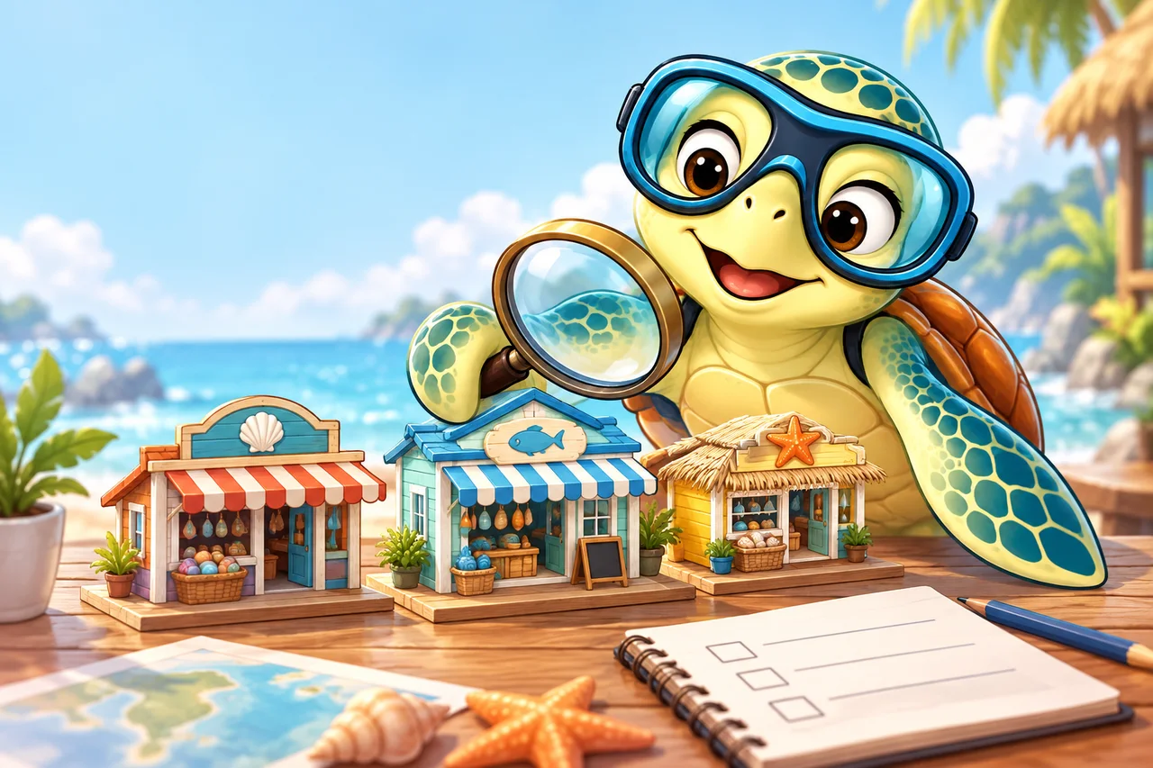 YouDive mascot illustration for How to Choose a Dive Centre