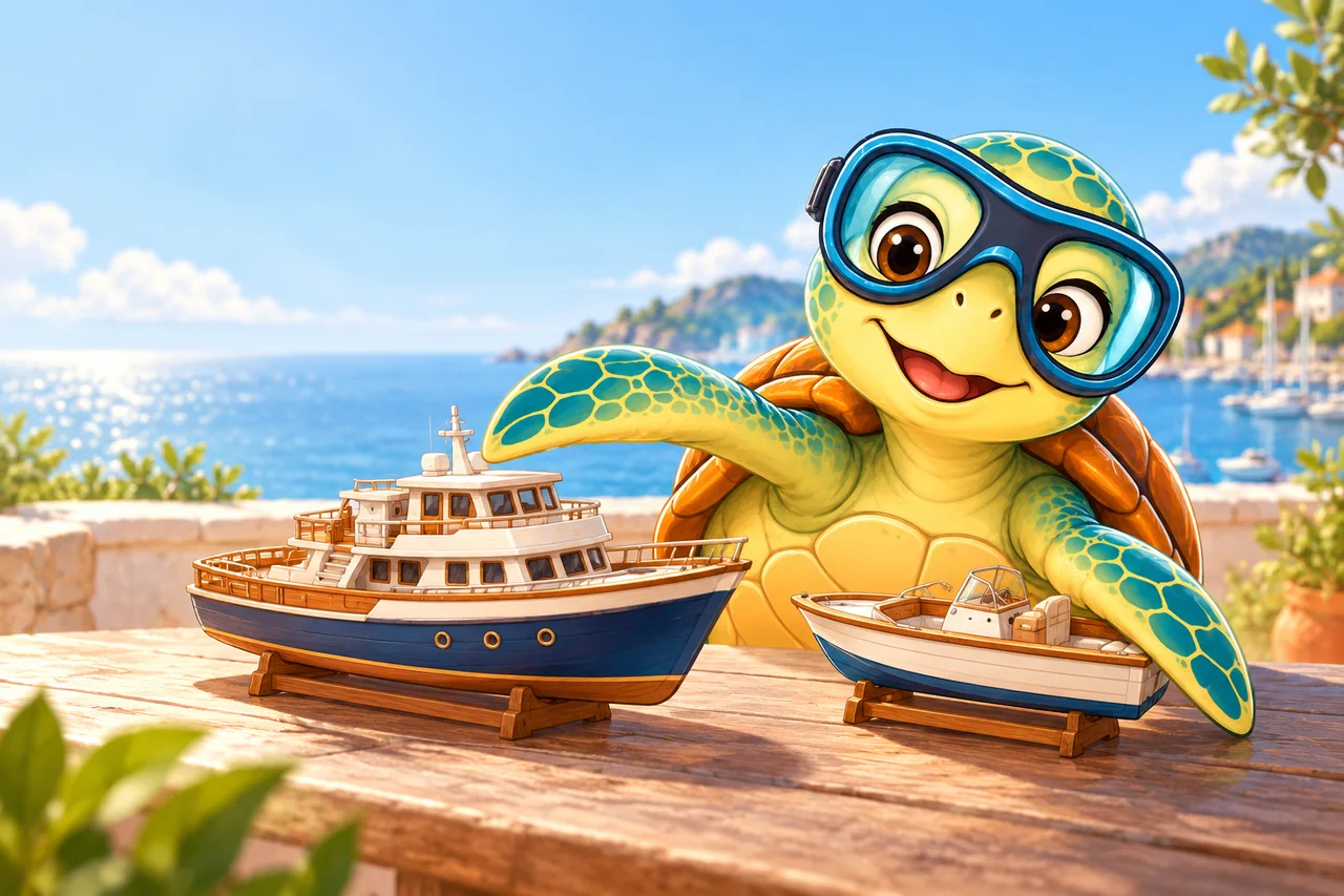 YouDive mascot illustration for Liveaboard vs Day Boat