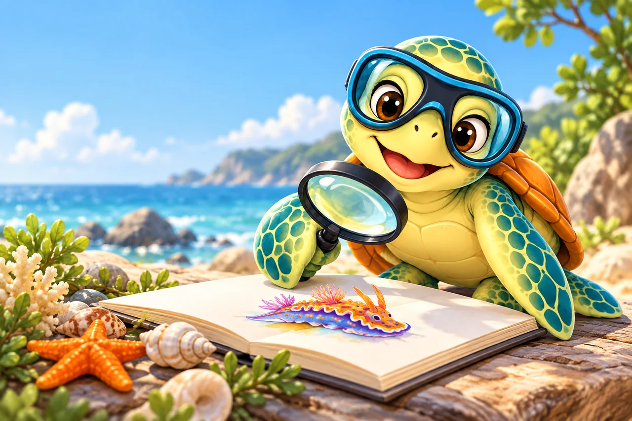 YouDive mascot illustration for Macro and Muck Diving in Australia