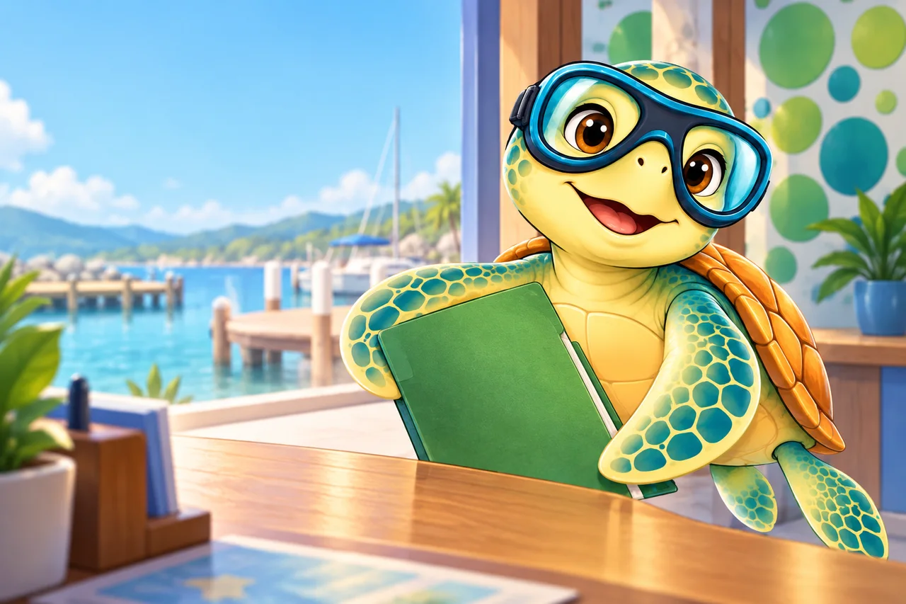 YouDive mascot illustration for Nitrox Fills