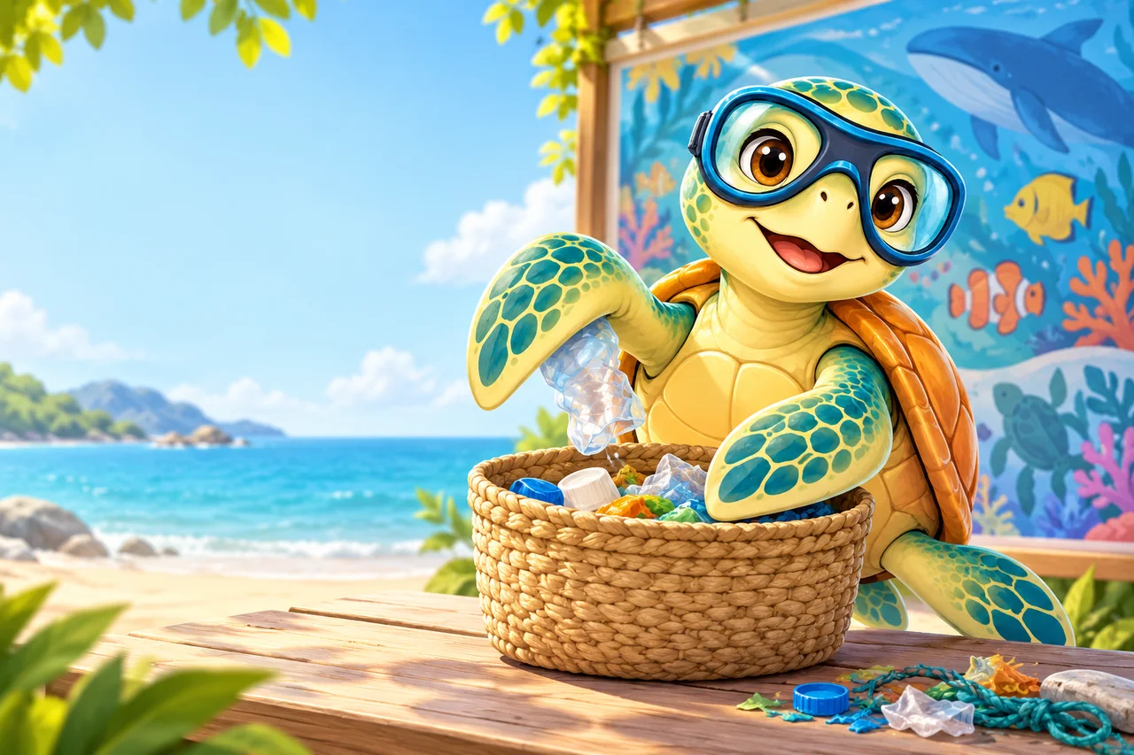 YouDive mascot illustration for Responsible Diving in Australian Marine Parks